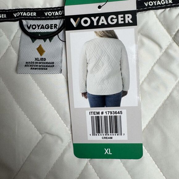 Voyager XL Quilted Jacket Cream Water-Resistant Lightweight Full Zip X-Large - Picture 7 of 10